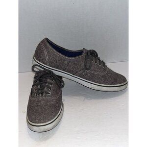 Vans Off The Wall Sneakers Women Size 9 Grey Denim Canvas Shoes Low Top